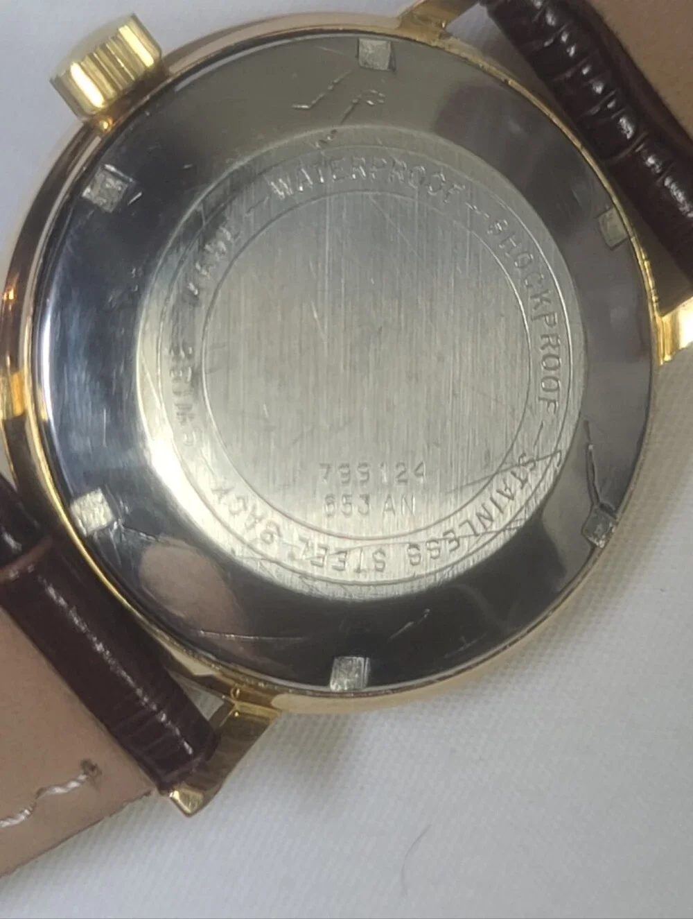 Glycine Vintage Automatic Swiss Made Gold Tone Date Watch